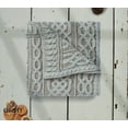 thumbnail image 1 of Carraig Donn Irish Cable Knit Aran Blanket Celtic Throw 100% Premium Merino Wool 55"x40" (Wicker) Made in Ireland, 1 of 7