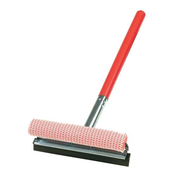 Carrand 9031R 8 in. Deluxe Professional Metal Squeegee 16 in. Wood Handle Red