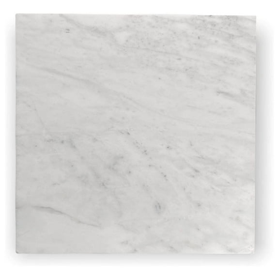 Carrara Marble Tile 18x18, Polished White Marble Floor & Wall Tile for Bathroom, Kitchen, Fireplace - Natural Stone 18"WX18"L White with grey veins
