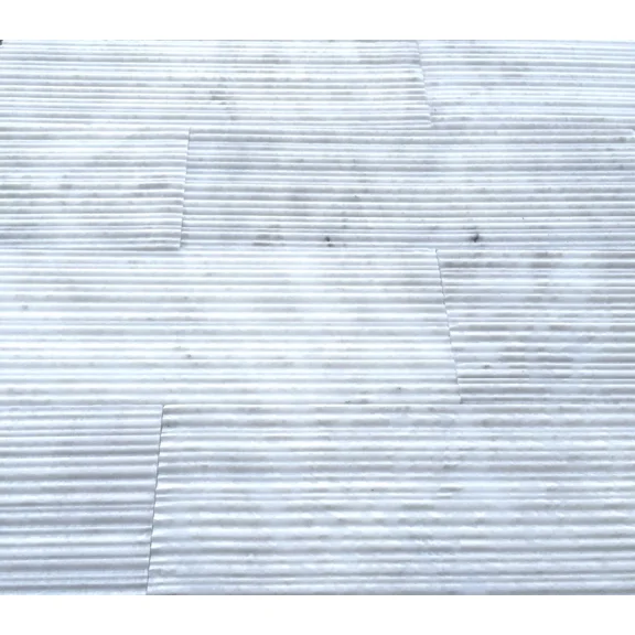 Carrara White 4X12 Grooved Decorative Insert Tile Accessory Backsplash Wall