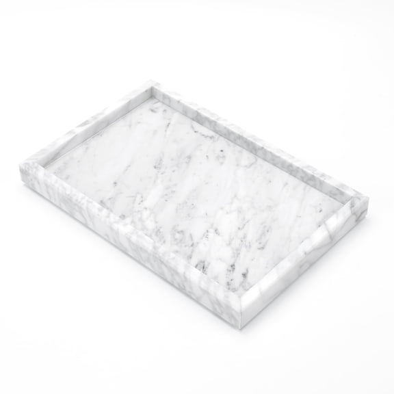 Carrara White Marble Serving Tray For Bathroom Kitchen Home Decor Wedding