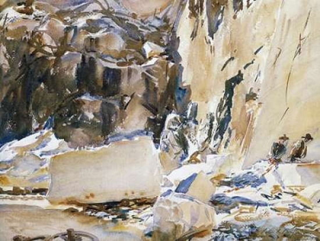 Carrara in a Quarry 1911 Canvas Art - John Singer Sargent (18 x 24)
