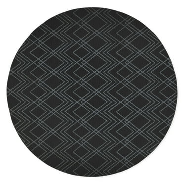 Carraway Black & Blue Indoor Floor Mat by Kavka Designs