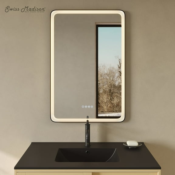 Carre 24" x 36" Rectangular LED Anti-Fog Smart Mirror with Bluetooth