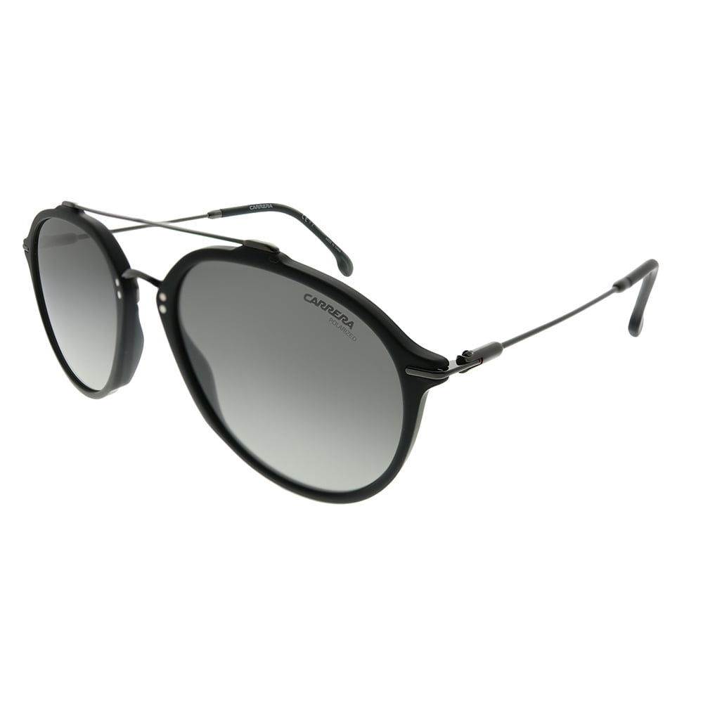 Carrera 171 S Plastic Unisex Aviator Polarized Sunglasses Mtt Black 55mm Adult