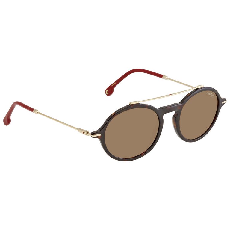 Carrera 195/S Plastic Unisex Round Sunglasses Havana 50mm  display picture 2