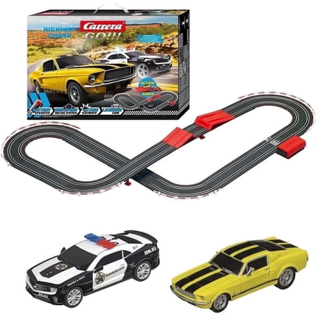 Carrera Highway Chase 1:43 Scale Slot Car Racing Track, 14.10-ft Long Racetrack