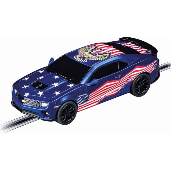 Carrera 64290 Chevrolet Camaro Stars 'n Stripes 1:43 Scale Analog Slot Car Racing Vehicle GO Slot Car Toy Race Track Sets