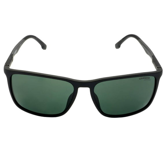 Carrera 8031/S Rectangular Sunglasses, Matte Black/Green, 57mm, 16mm
