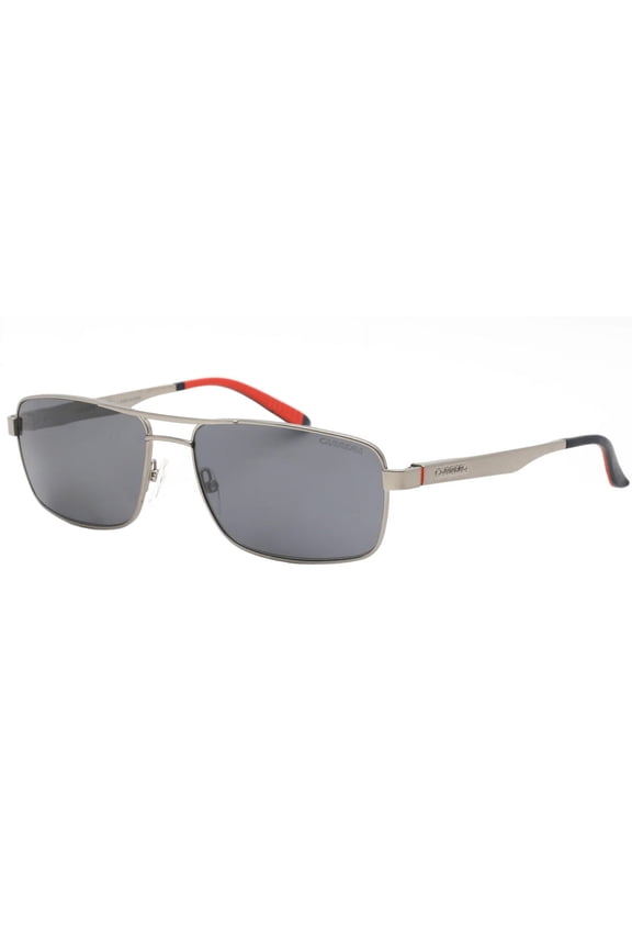 Adult Male Polarized Matte Ruthenium Rectangle Sunglasses - CA8011S 0R81 DY