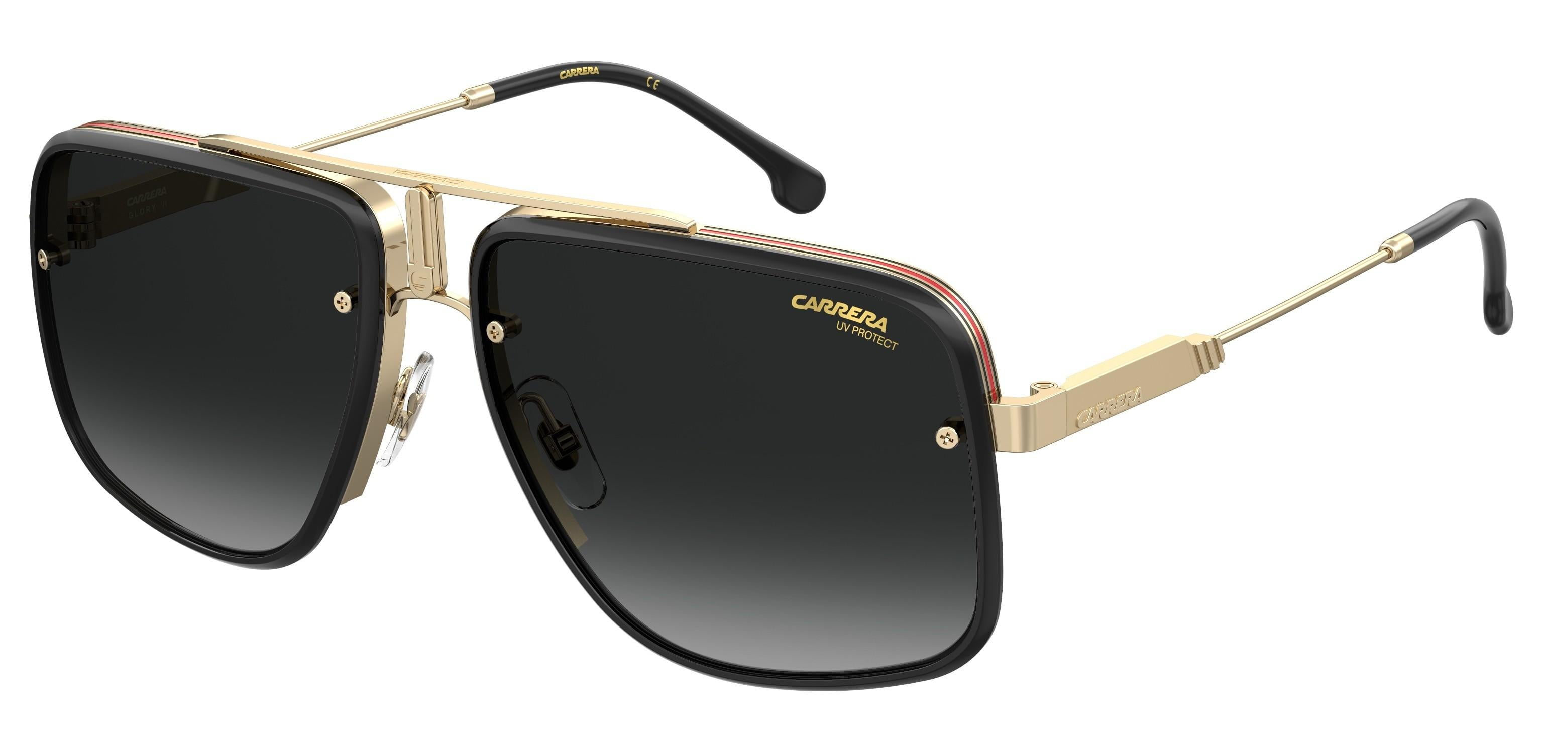 Carrera CA GloryII Metal Unisex Rectangle Sunglasses Gold/Black 59mm Adult