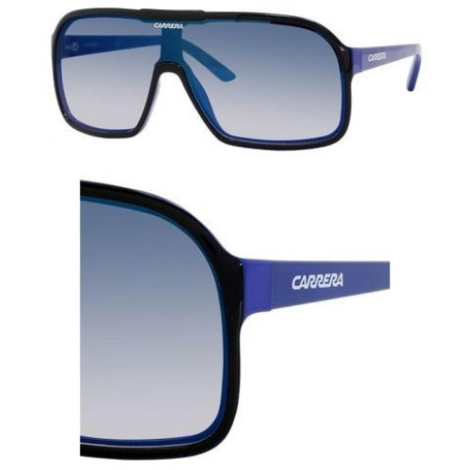 Carrera Black Frame Sunglasses with Blue Lenses Carrera Black and Blue Square Sunglasses Polycarbonate blue  main image 3