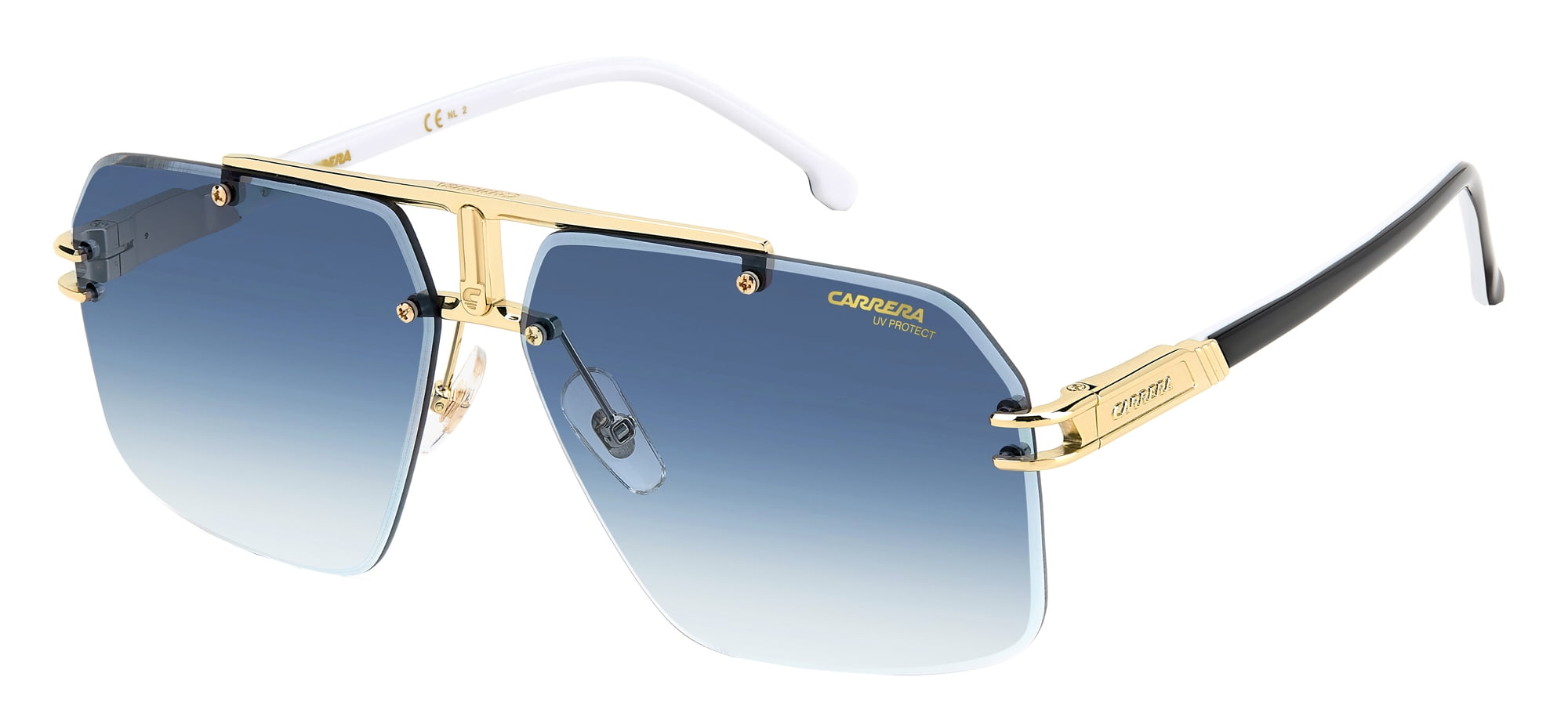 Carrera - CARRERA 1054/S, Squared metal men GOLD/BLUE SHADED