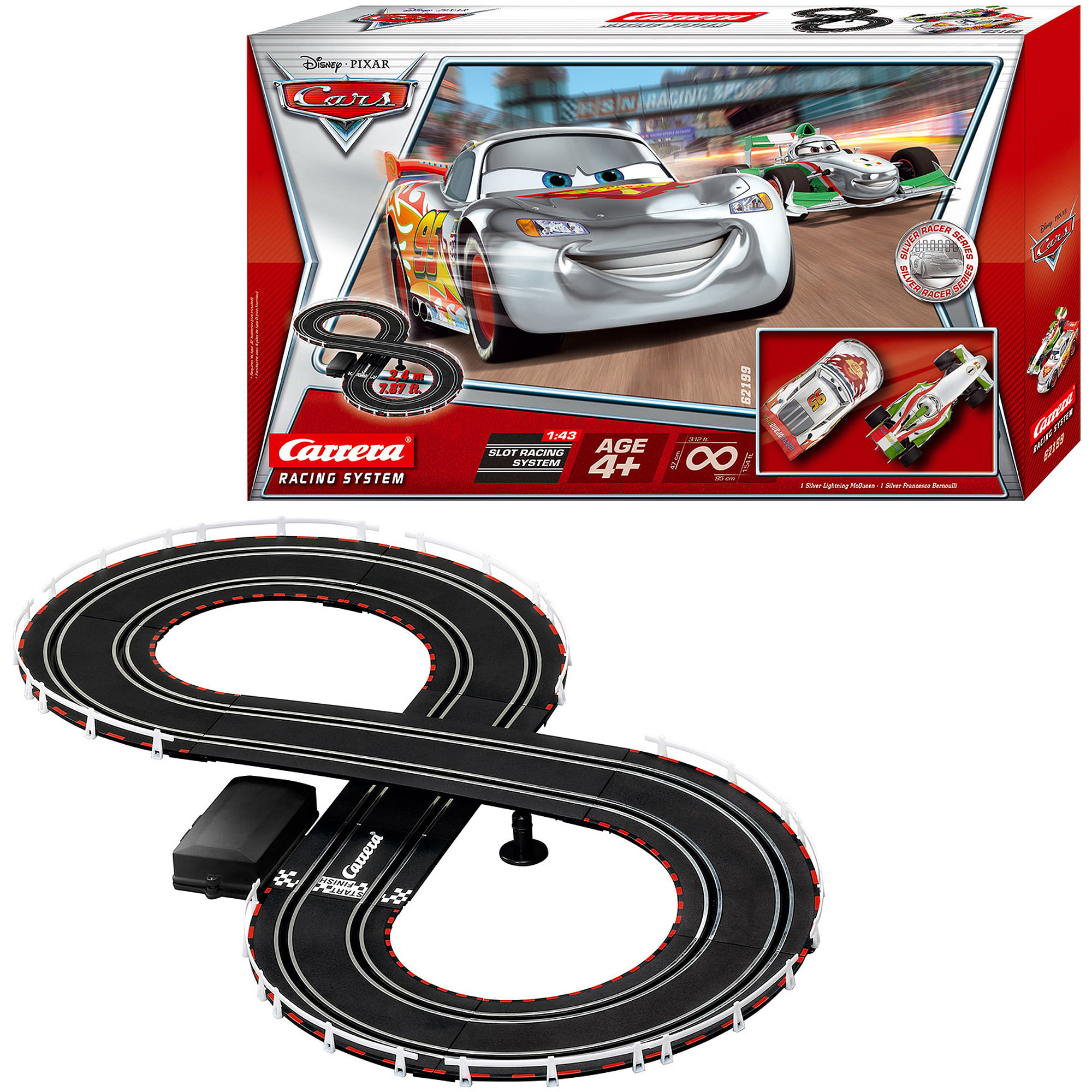  Lightning McQueen Slot Cars Race Track Sets RC Car Toys Remote  Control Race Car Track Set 1:43 Scale and 2 Controller Dual Racing Birthday  Gifts for Children Boys and Girls 3+