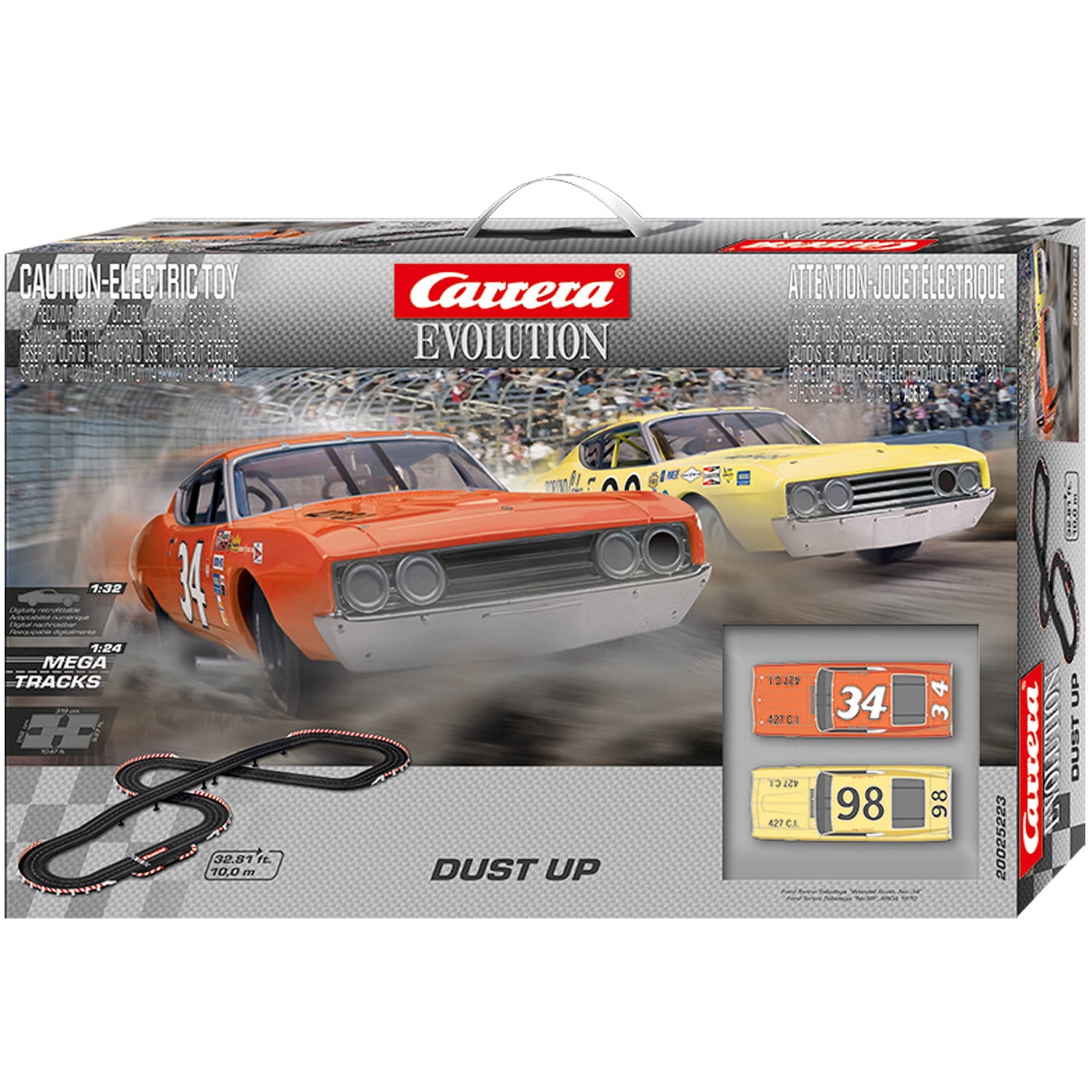 Carrera Dust Up Evolution 132 Scale Slot Car Race Set