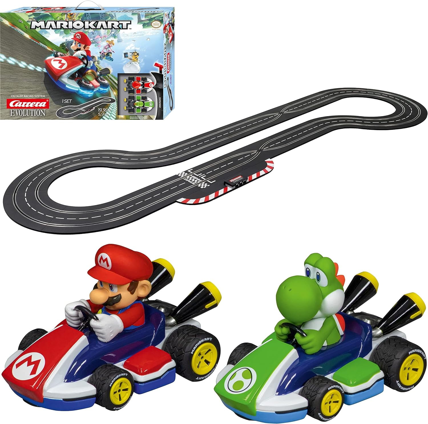 Carrera EVOLUTION Mario Kart Slot Car Racing System Walmart