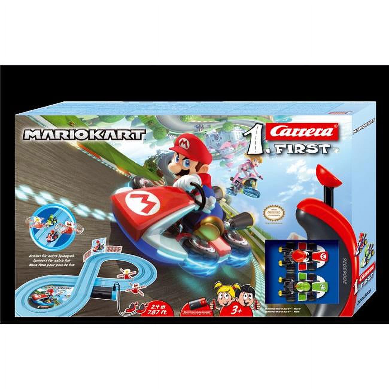 Carrera First Mario Kart Beginner Slot Car Race Track Set Featuring Mario Versus Yoshi - image 1 of 7
