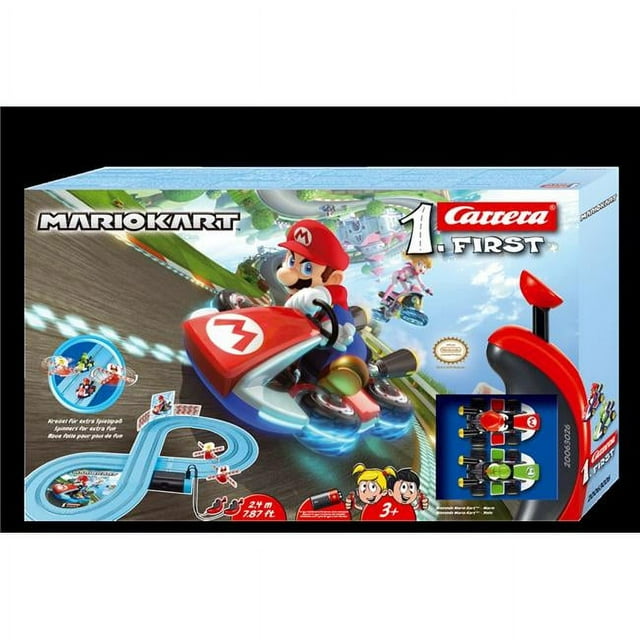 Carrera First Mario Kart Beginner Slot Car Race Track Set Featuring Mario Versus Yoshi