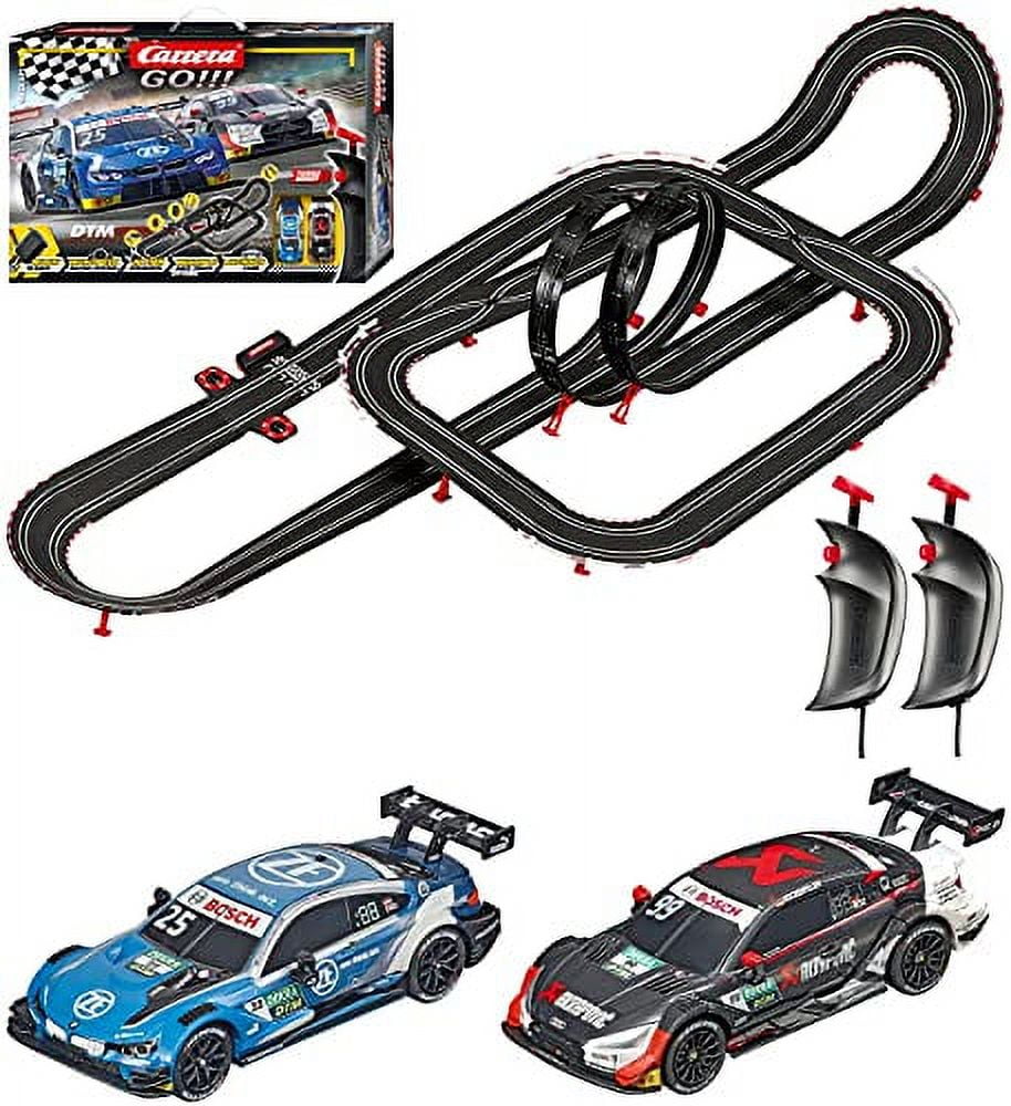  Carrera GO!!! Electric Powered Slot Car Racing Kids Toy Race  Track Set 1:43 Scale, DTM High Speed Showdown : Toys & Games