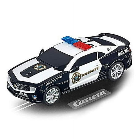 Carrera GO 64031 Chevrolet Camarao ZL1 Sherrif Slot Car Racing Vehicle, Black & White (20064031)