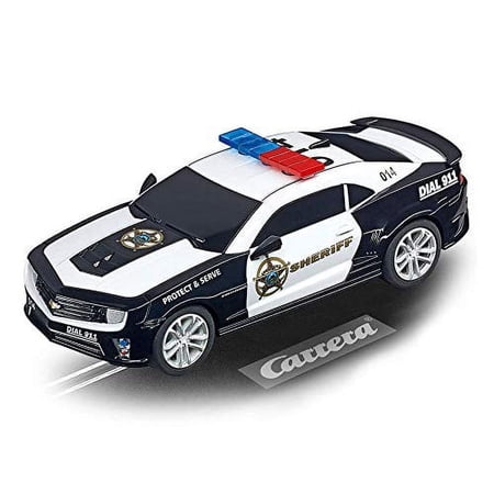 Carrera GO 64031 Chevrolet Camarao ZL1 Sherrif Slot Car Racing Vehicle, Black & White (20064031)