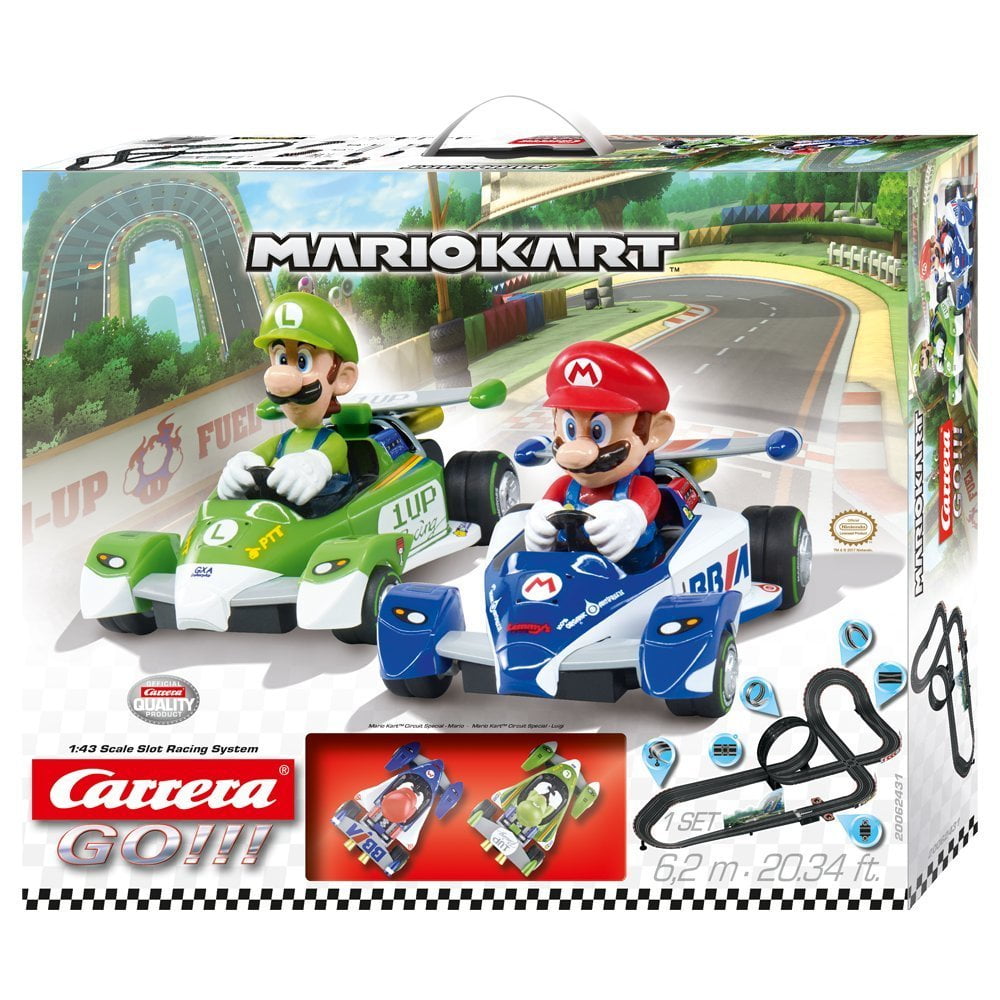 Carrera GO!!! Mario Kart 8 Slot Car Race Track Set featuring Super Mario  versus Luigi