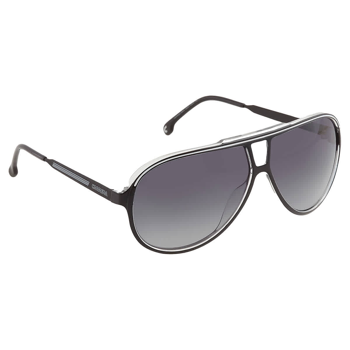 Carrera CARRERA 1050/S 080S9O 63mm Aviator Sunglasses Men's Black White