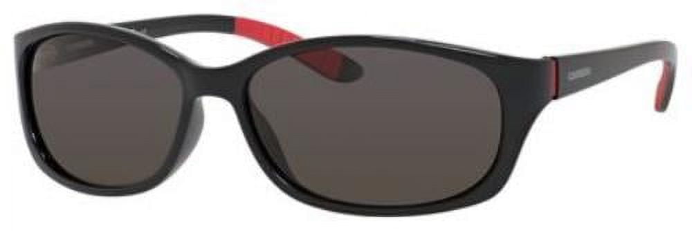 Carrera Mens 8016/S Plastic Polarized Sunglasses, Shiny Black/Grey