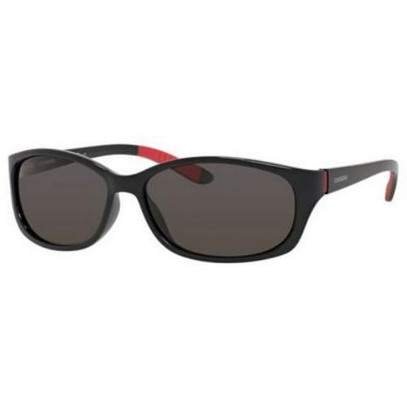 Carrera Mens 8016/S Plastic Polarized Sunglasses, Shiny Black/Grey