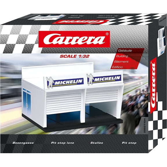 Carrera Pit Stop Lane Double Garage Building 1:32 scale , White Large