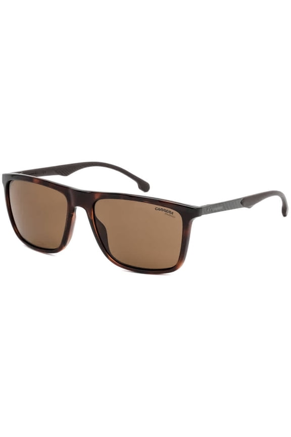 Polarized Bronze Rectangular Men's Sunglasses CARRERA 8032/S 0086/SP 57