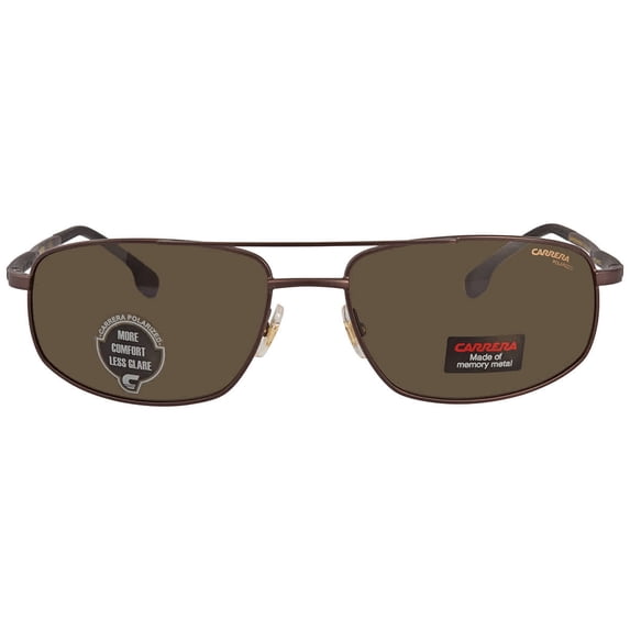 CARRERA 8036/S VZH SP Sunglasses Matte Brown Frame Brown Polarized Lenses 62mm