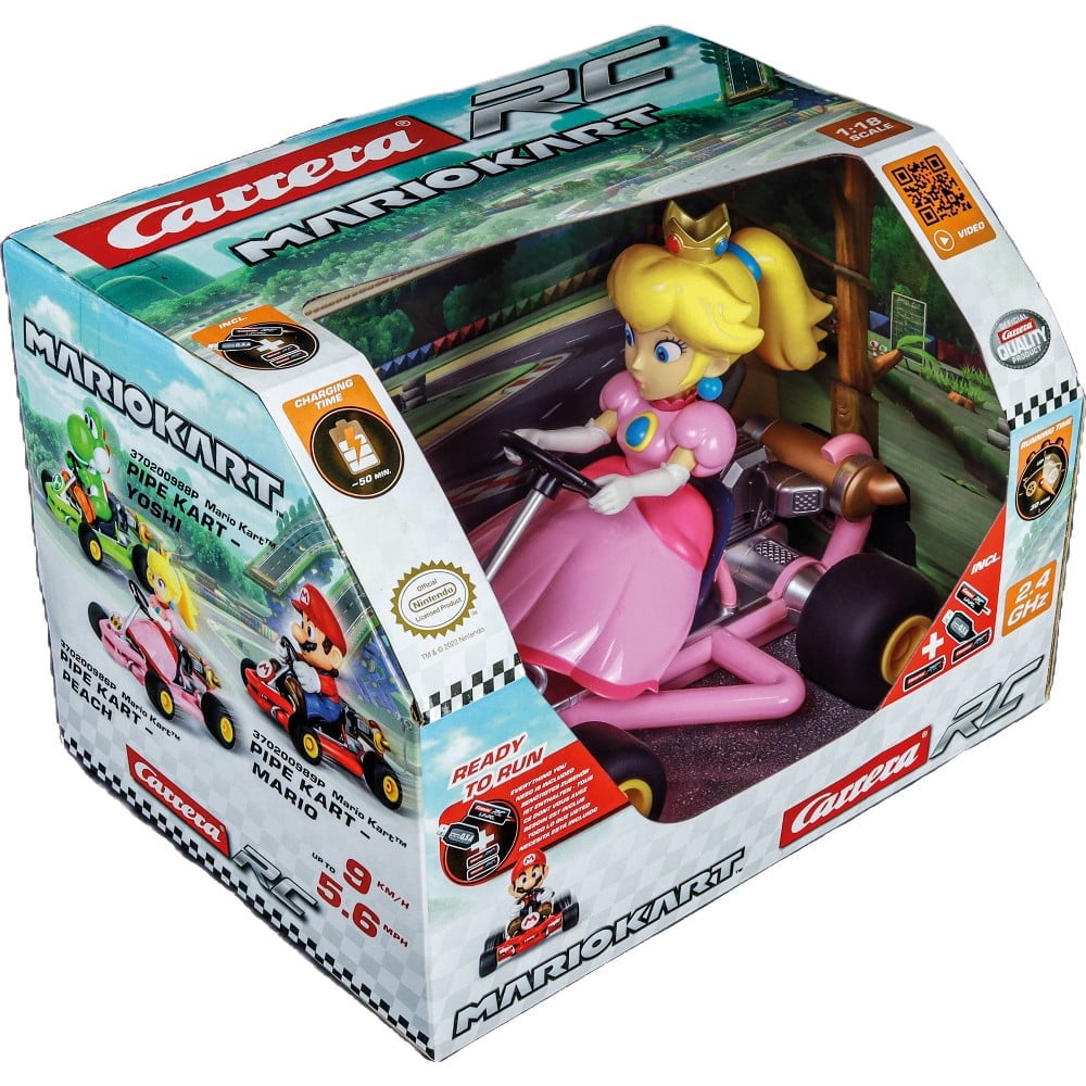 Carrera RC Mario Kart Pipe Kart - Peach 2.4GHz Radio Control Toy Car