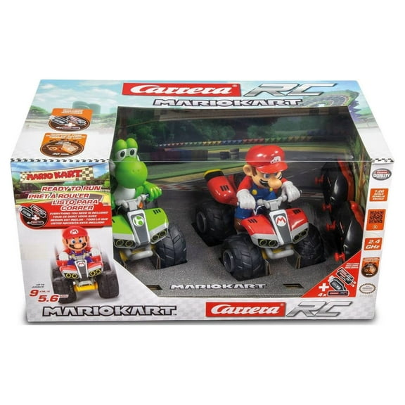 Mario Kart 1/20 Scale Carrera R/C Quad Set | Mario and Yoshi