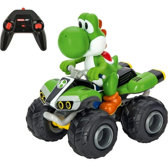 Carrera RC Nintendo Mario Kart 2.4 GHz Radio Remote Control Car - Yoshi Quad