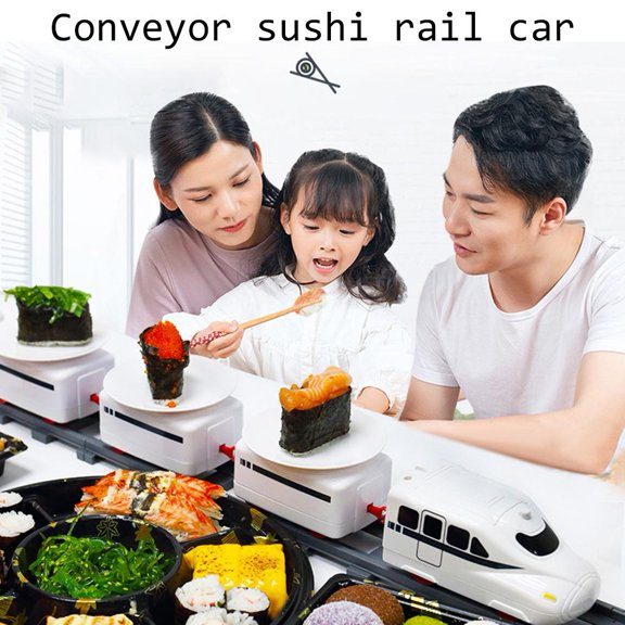 Carriage Accessories Package Revolving Sushi Track Dining Table Props Train Electric Internet Celebrity Same Style Play House Girl Children'S Birthday Party Revolving Car Dining Table Props