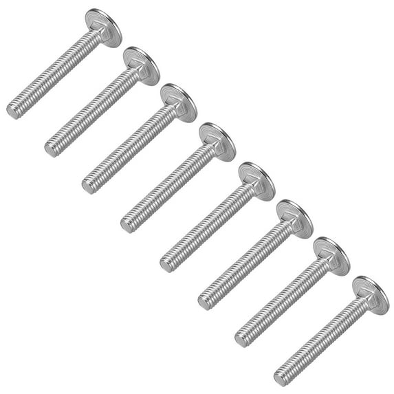 Carriage Bolts, Neck Carriage Bolt, Round Head, Square Neck, Stainless Steel M6x50mm 8 pcs