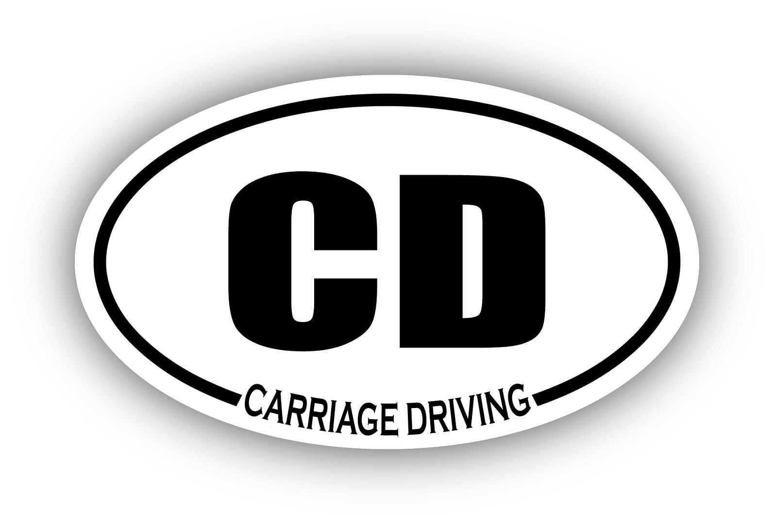 Carriage Driving CD Oval Bumper Sticker 3M Vinyl Decal 3 in x 5 in ...