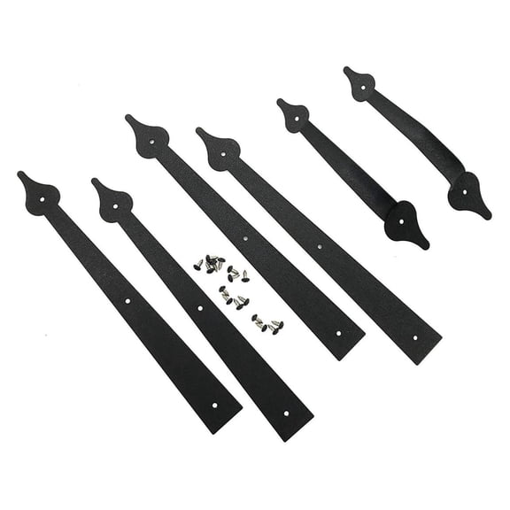 Carriage House Garage Door Decorative Hardware Set - Spear Style