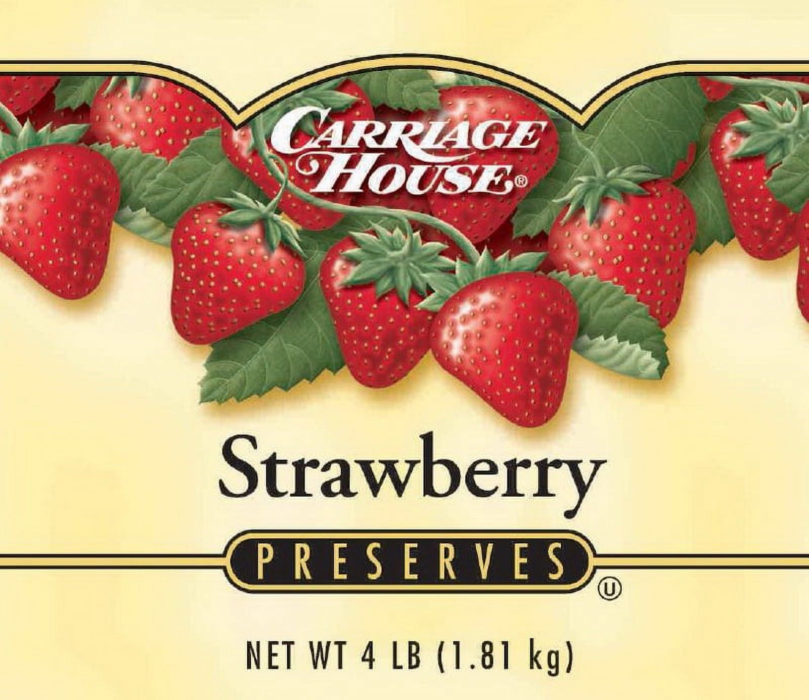 Carriage House Preserves Strawberry Glass, 4 lb - Case of 6