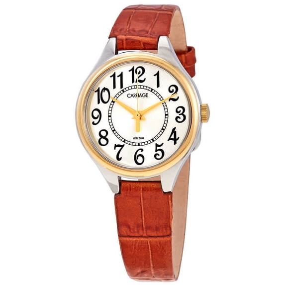 Carriage Women's Carolyn Watch, Brown Croco Pattern Strap