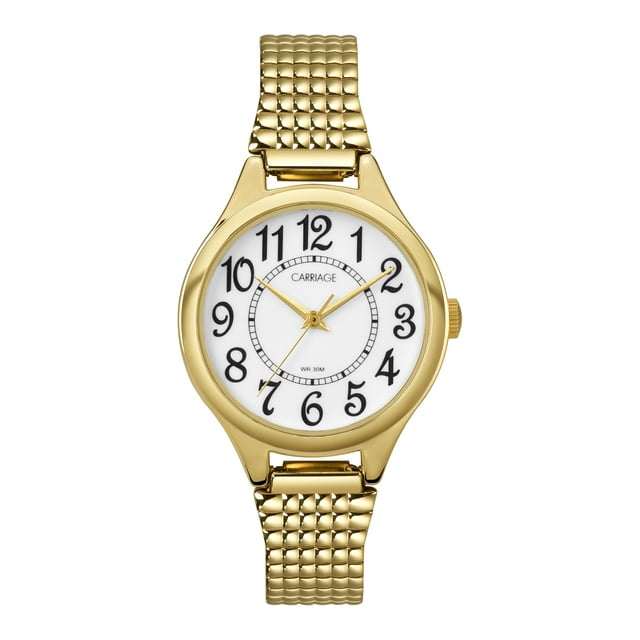 Carriage Women's Carolyn Watch, Gold-Tone Stainless Steel Expansion Band