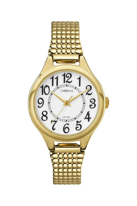 Carriage Women's Carolyn Watch, Gold-Tone Stainless Steel Expansion Band