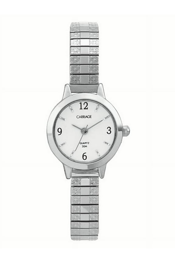 Carriage Women's Corinne Watch, Silver-Tone Stainless Steel Expansion Band