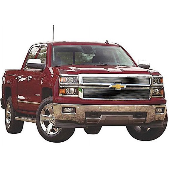 Carriage Works 47273 CWG47273 14-15 SILVERADO 1500 LT/LTZ BLACK BOLT-OVER 2PC BILLET GRILLE