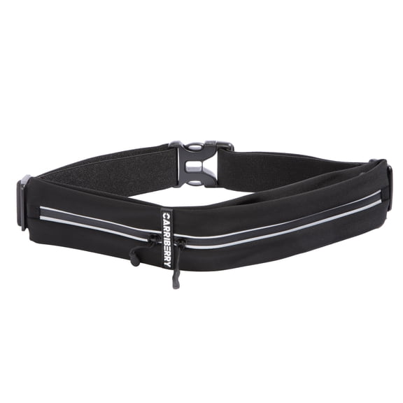 Carriberry Running Belt - Dual Pocket Waterproof Running Pouch for Phones & Keys