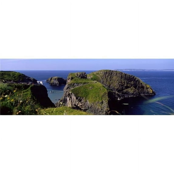 Carrick-A-Rede Rope Bridge Co Antrim Ireland Poster Print by The Irish Image Collection, 44 x 14 - Large