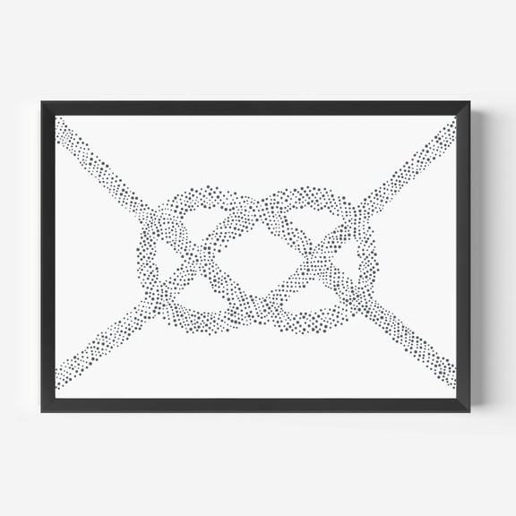 Carrick Bend Knot Art Nautical Home Decor And Maritime Gift Idea For Sailing Art "Carrick Bend Knot Illustration" Art