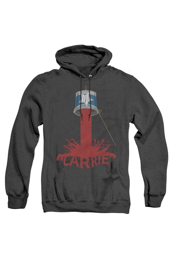 Carrie Bucket Of Blood Adult Heather Hoodie Sweatshirt Black
