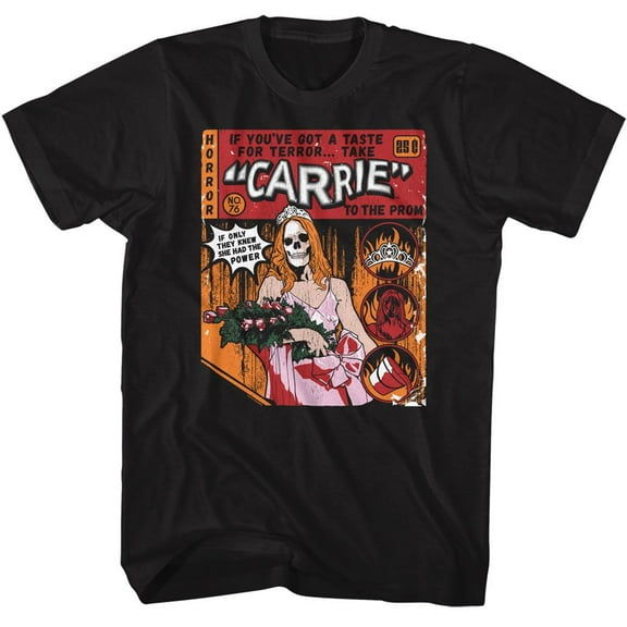 Carrie Comic Black Adult T-Shirt 5Xl
